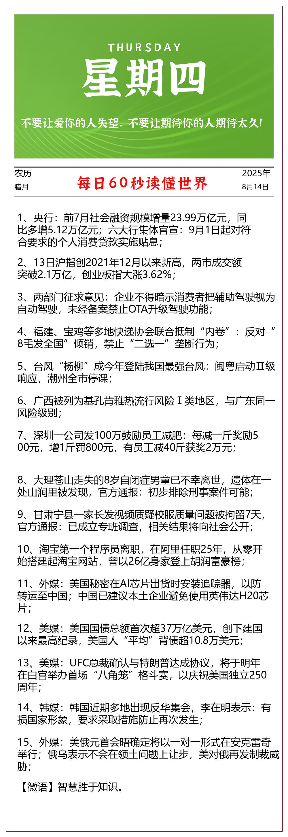 每日早报